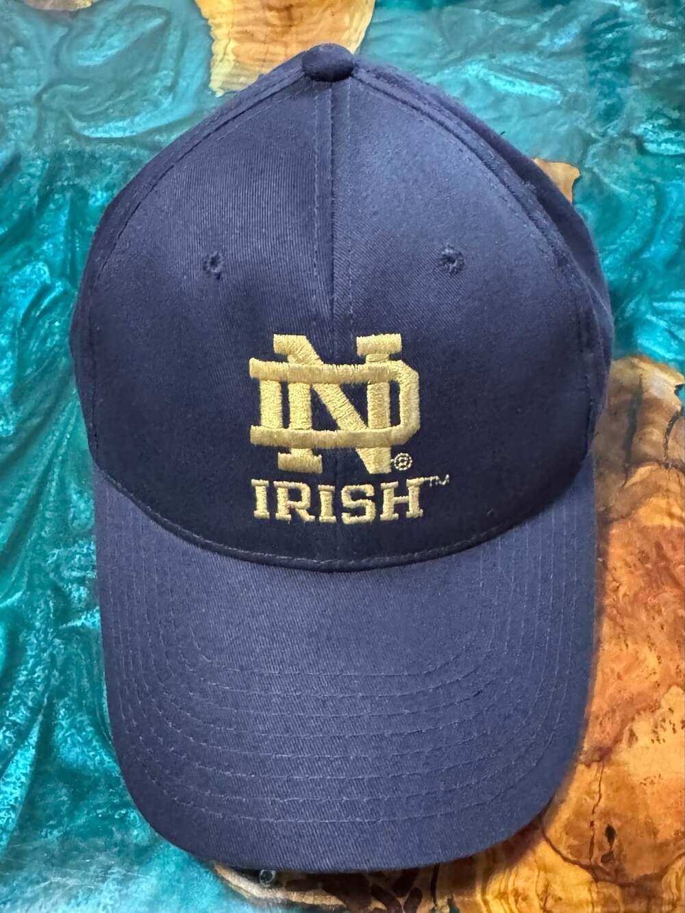 NCAA Notre Dame Fighting Irish Hat Strapback Hat Blue/Gold Cap